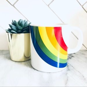 Vintage Rainbow Coffee Tea Mug Cup FTD Retro Pride